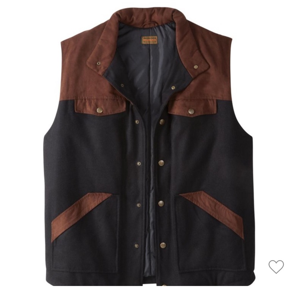 Men’s Boulder Creek big and tall multi pocket wool vest‎